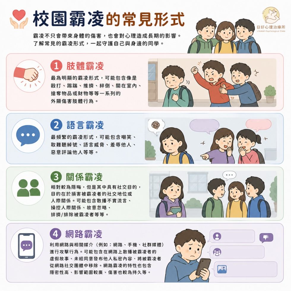 校園霸凌是什麼？孩子被霸凌的徵兆、處理方式與心理影響 - 日好心理治療所